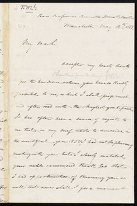 Letter from Frederick William Chesson, Peace Conference Committee, Manchester, [England], to William Lloyd Garrison, May 12th, 1853