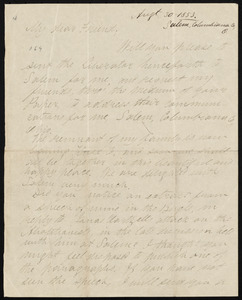Letter from Joseph Barker, Salem, Columbiana Co[unty], O[hio], to William Lloyd Garrison, Aug[us]t 30, 1853