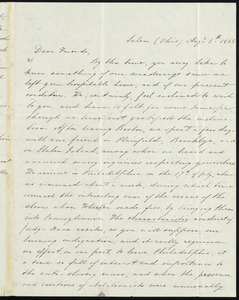 Letter from Margaret Jones Burleigh and Mary Grew, Salem, (Ohio), to William Lloyd Garrison and Helen Eliza Garrison, Aug. 5th, 1855