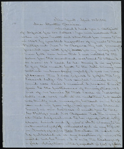 Letter from James Boyle, No. 21 College Place, New York, to William Lloyd Garrison, April 22nd, 1856