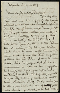 Letter from Adin Ballou, Hopedale, [Mass.], to William Lloyd Garrison, Aug. 10, 1857