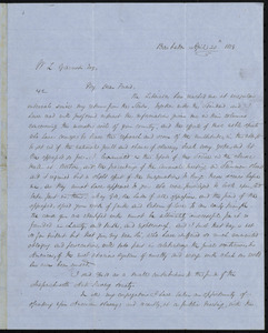 Letter from Henry Bleby, Barbados, to William Lloyd Garrison, April 20, 1859