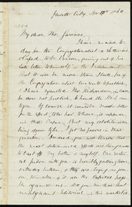Letter from Henry Theodore Cheever, Jewett City, [Conn.], to William Lloyd Garrison, Nov. 10th, 1860