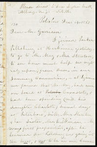 Letter from Susan Brownell Anthony, Peterboro, [N.Y.], to William Lloyd Garrison, Dec. 14, 1860