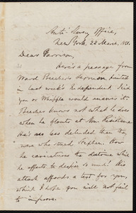 Letter from Oliver Johnson, Anti-Slavery Office, New York, to William Lloyd Garrison, 22 March 1861