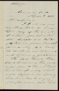 Letter from Parker Pillsbury, Concord, N.H, to William Lloyd Garrison, April 7, 1861