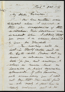 Letter from James Miller M'Kim, Phila[delphia], [Pa.], to William Lloyd Garrison, Oct. 11th, [1862]