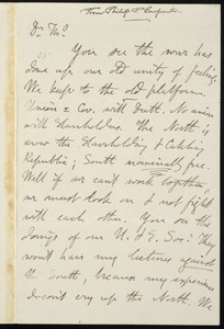 Letter from Philip Pearsall Carpenter, Manchester, [England], to William Lloyd Garrison, Ap[ril] 5, 1863