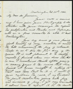 Letter from Henry Wilson, Washington, [D.C.], to William Lloyd Garrison, Feb. 22nd, 1864