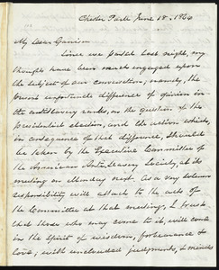 Letter from George Thompson, Chester Park, to William Lloyd Garrison, June 18, 1864