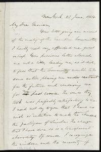 Letter from Oliver Johnson, New York, to William Lloyd Garrison, 23 June 1864