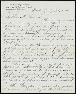 Letter from Charles Henry Brainard, Boston, [Mass.], to William Lloyd Garrison, July 25, 1864