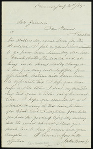 Letter from Mary Merrick Brooks, Concord, [Mass.], to William Lloyd Garrison, Jan'y 31st, [18]65