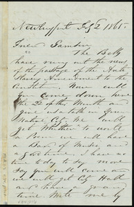 Letter from Richard Plumer, Newburyport, to William Lloyd Garrison, Feb. 2, 1865
