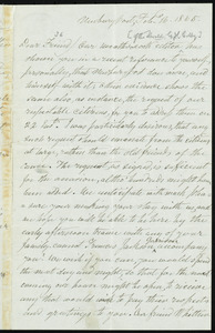 Letter from William Ashley, Newburyport, [Mass.], to William Lloyd Garrison, Feb. 16, 1865