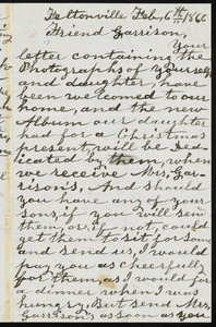 Letter from Charles Brigham, Feltonville, to William Lloyd Garrison, Feb. 6th, 1866