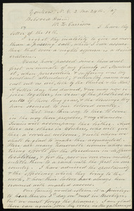 Letter from Nathaniel Barney, Yonkers, N.Y., to William Lloyd Garrison, 2 mo[nth] 24th [day], [18]67