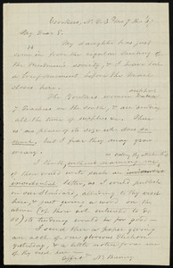 Letter from Nathaniel Barney, Yonkers, N.Y., to William Lloyd Garrison, 03 mo[nth] 7th [day] [18]67