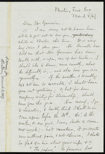Letter from Samuel May, Boston, [Mass.], to William Lloyd Garrison, Friday Ev[enin]g, March 8, [18]67