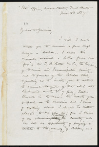 Letter from Frederick William Chesson, Fleet Street, [London, England], to William Lloyd Garrison, June 18th, 1867
