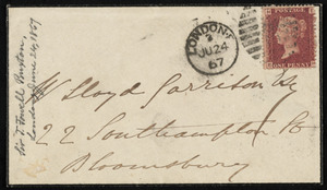 Letter from Sir Thomas Fowell Buxton, 23 Brook Street, [London, England], to William Lloyd Garrison, 24 June 1867
