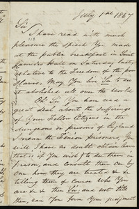 Letter to "A Citizen" to William Lloyd Garrison, July 1st, 1867