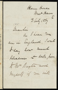 Letter from Sir Thomas Fowell Buxton, Ham House, West Ham, [London, England], to William Lloyd Garrison, 3 July 1867