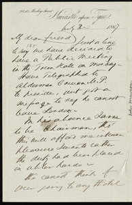 Letter from John Mawson, 9213 Mosley Street, Newcastle upon Tyne, [England], to William Lloyd Garrison, July 3rd, 1867