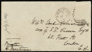 Letter from Harriet Martineau, Ambleside, [Westmorland, England], to William Lloyd Garrison, July 7, [18]67
