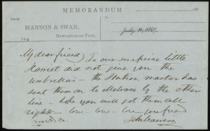 Letter from Thomas Holliday Barker, United Kingdom Alliance, 41 John Dalton Street, Manchester, to William Lloyd Garrison, Aug. 11, 1867