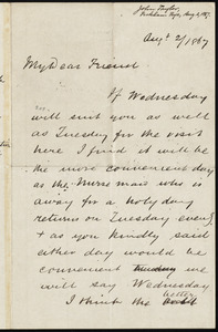 Letter from John Taylor, Sunbury, Peckham Rye, [England], to William Lloyd Garrison, Aug. 21, 1867