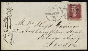 Letter from John C. Buckley, 37 Jersey St., Manchester, [England], to William Lloyd Garrison, Aug[us]t 2'd, 1867