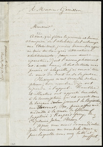 Letter from A. Gaël, to William Lloyd Garrison, 20 Aout 1867