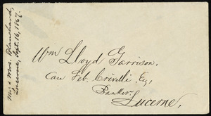 Letter from George A. Blanchard, to William Lloyd Garrison, Monday Evening, Sept. 16th, 1867