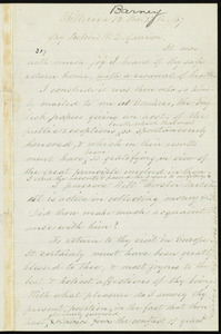 Letter from Nathaniel Barney, Billerica, to William Lloyd Garrison, 12 mo[nth] 27th [day], [18]67