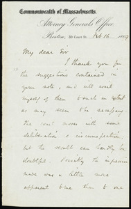 Letter from Charles Allen, 30 Court St., Boston, [Mass.], to William Lloyd Garrison, Feb. 16, 1869