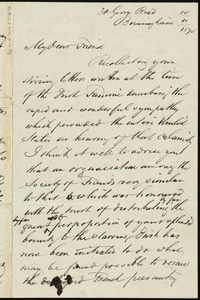 Letter from Arthur Albright, 30 George Road, Birmingham, to William Lloyd Garrison, 10/11/1870