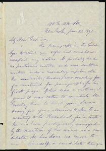 Letter from Oliver Johnson, 128 E. 12th St., New York, to William Lloyd Garrison, Jan. 30, 1871