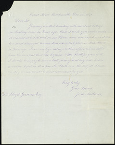 Letter from John Andrews, Court Street, Newtonville, [Mass.], to William Lloyd Garrison, Dec. 22, 1871