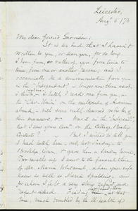 Letter from Samuel May, Leicester, [Mass.], to William Lloyd Garrison, Aug. 5, [18]73