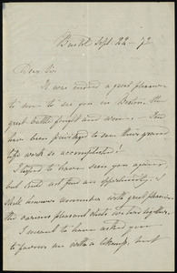 Letter from Mary Carpenter, Bristol, [England], to William Lloyd Garrison, Sept. 22, [18]73