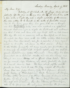 Letter from William Lloyd Garrison, to Helen Eliza Garrison, Sunday Morning, April 9, 1865