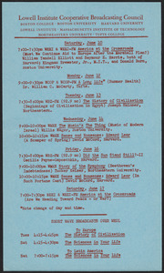 LICBC program schedule for the week of June 10, 1950