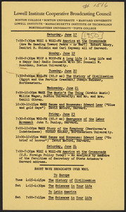 LICBC program schedule for the week of June 17, 1950