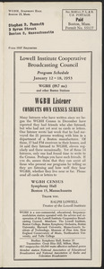 LICBC Program Schedule January 12–18, 1953