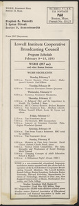 LICBC Program Schedule February 9–15, 1953