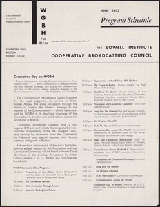 WGBH Program Schedule June 1953