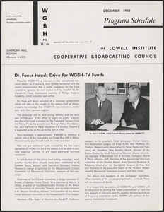 WGBH Program Schedule December 1953