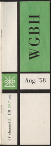 WGBH Program Schedule August 1958