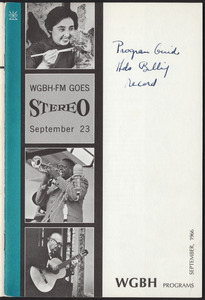 WGBH Program Guide September 1966